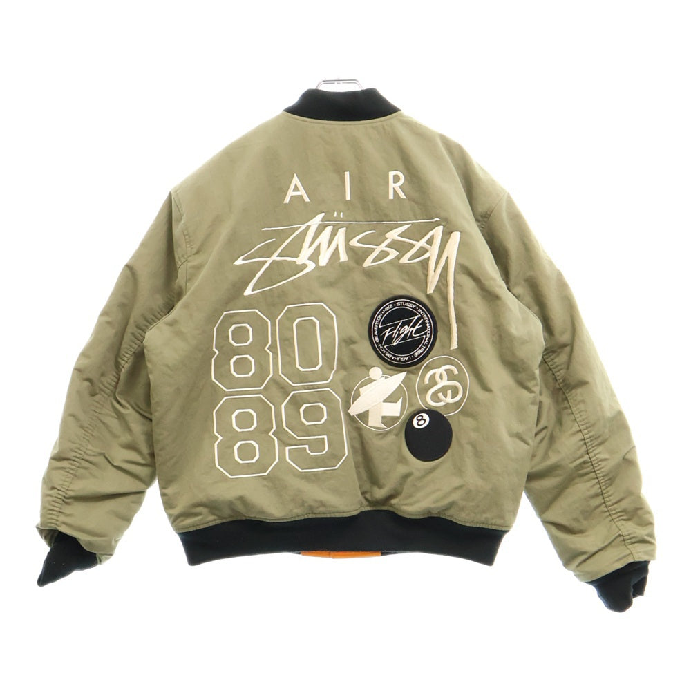 NIKE(ナイキ) ×STUSSY REVERSIBLE VARSITY JACKET FJ9153-222 ステューシー リバーシブル ヴァーシティジャケット カーキ