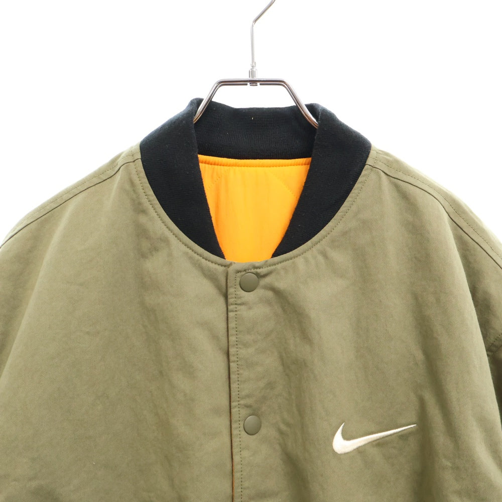 NIKE(ナイキ) ×STUSSY REVERSIBLE VARSITY JACKET FJ9153-222 ステューシー リバーシブル ヴァーシティジャケット カーキ
