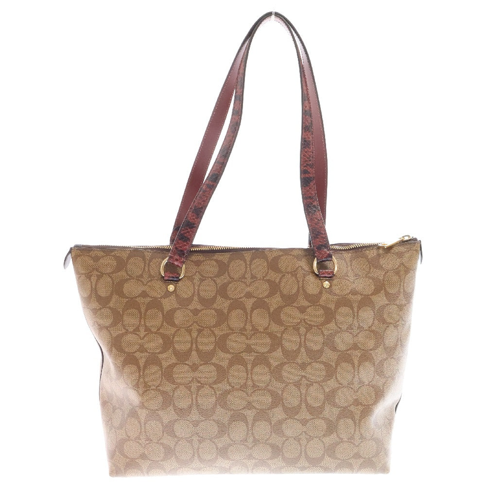 COACH(コーチ) シグネチャー PVCレザー トートバッグ ベージュ F88233