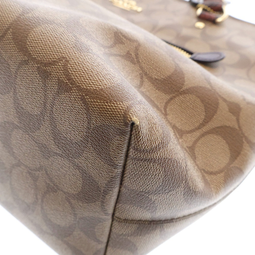 COACH(コーチ) シグネチャー PVCレザー トートバッグ ベージュ F88233