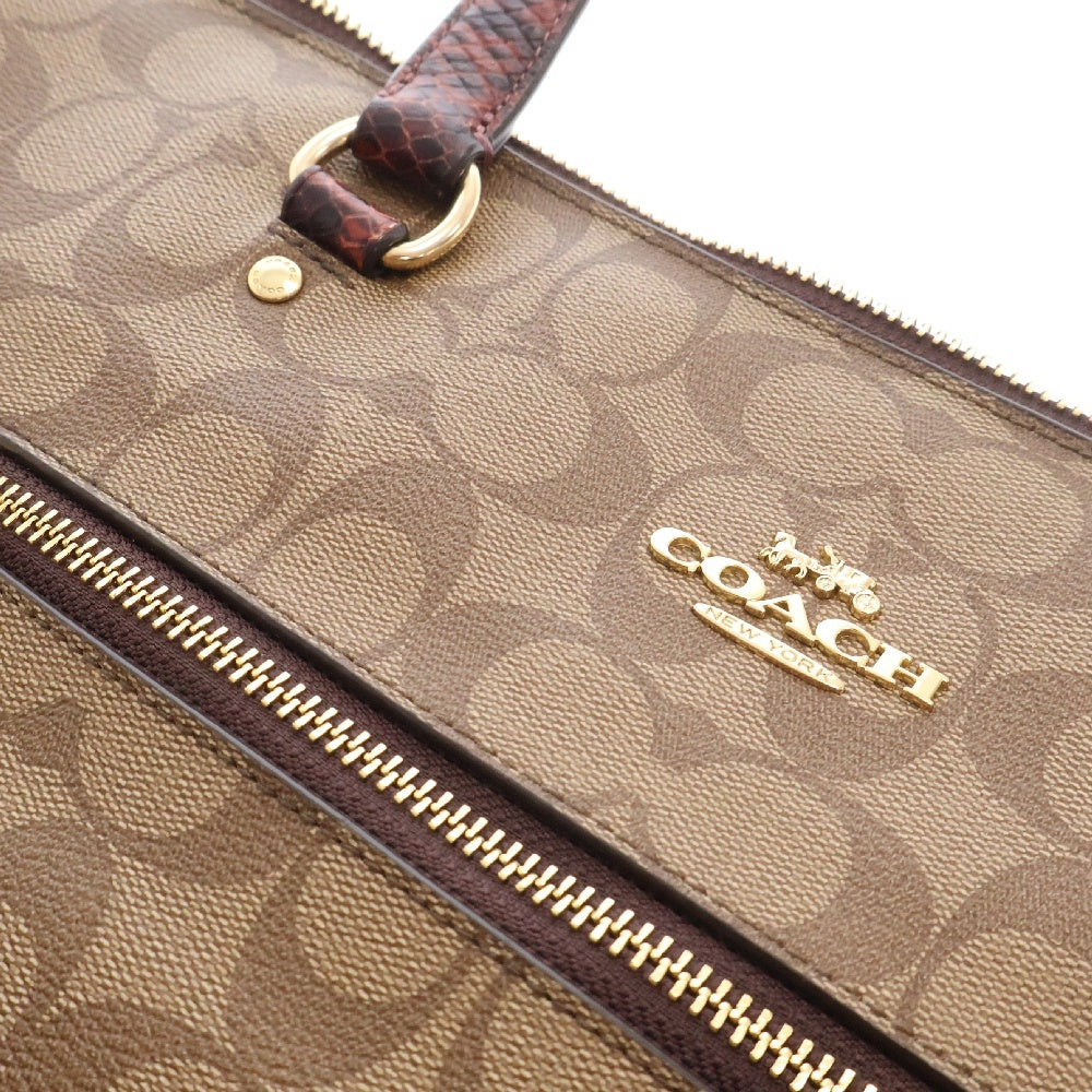 COACH(コーチ) シグネチャー PVCレザー トートバッグ ベージュ F88233