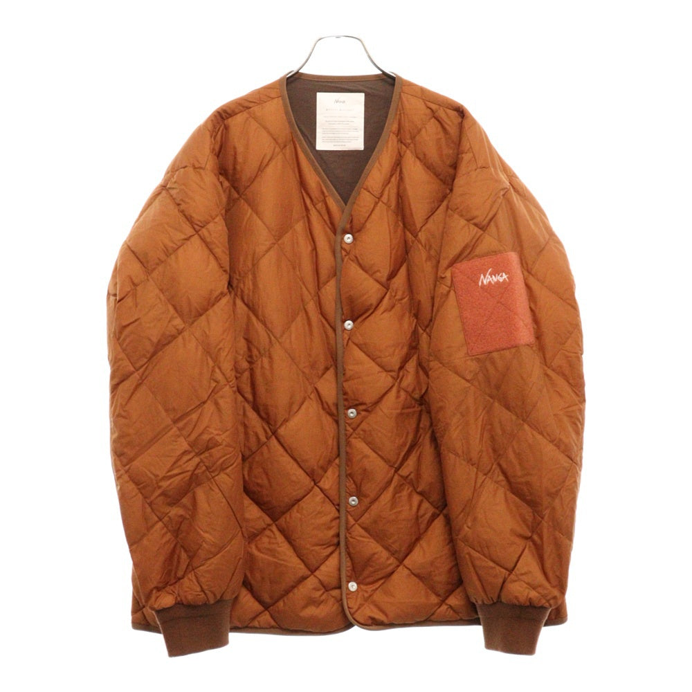 NANGA(ナンガ) ×MANUAL ALPHABET CMR REVERSLE DOWN JACKET キルティング リバーシブルダウンジャケット ×マニュアルアルファベット MA-J-340 ブラウン