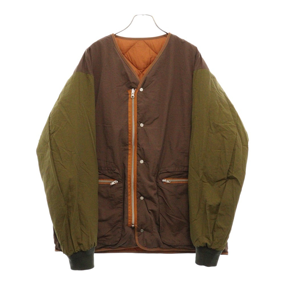 NANGA(ナンガ) ×MANUAL ALPHABET CMR REVERSLE DOWN JACKET キルティング リバーシブルダウンジャケット ×マニュアルアルファベット MA-J-340 ブラウン