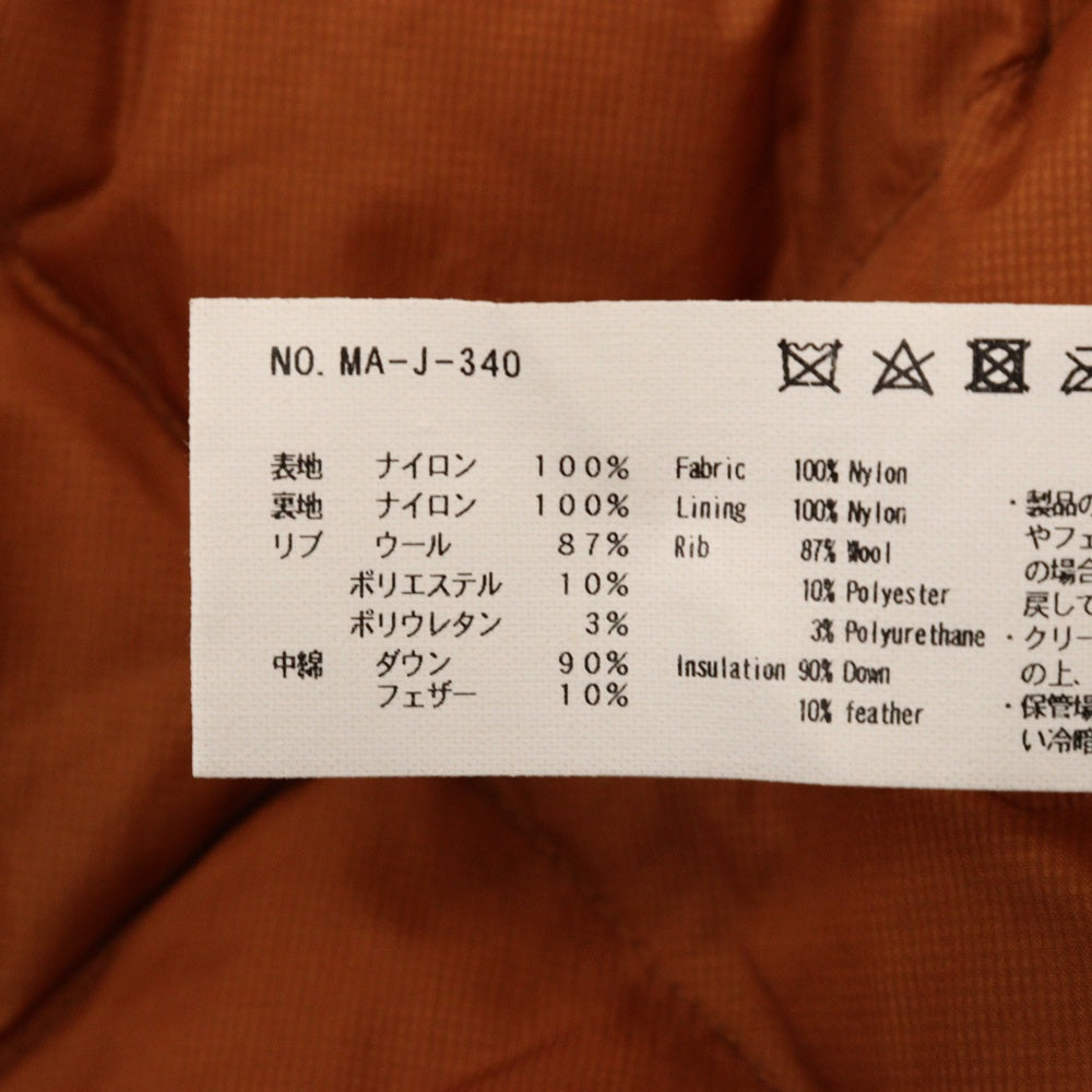 NANGA(ナンガ) ×MANUAL ALPHABET CMR REVERSLE DOWN JACKET キルティング リバーシブルダウンジャケット ×マニュアルアルファベット MA-J-340 ブラウン