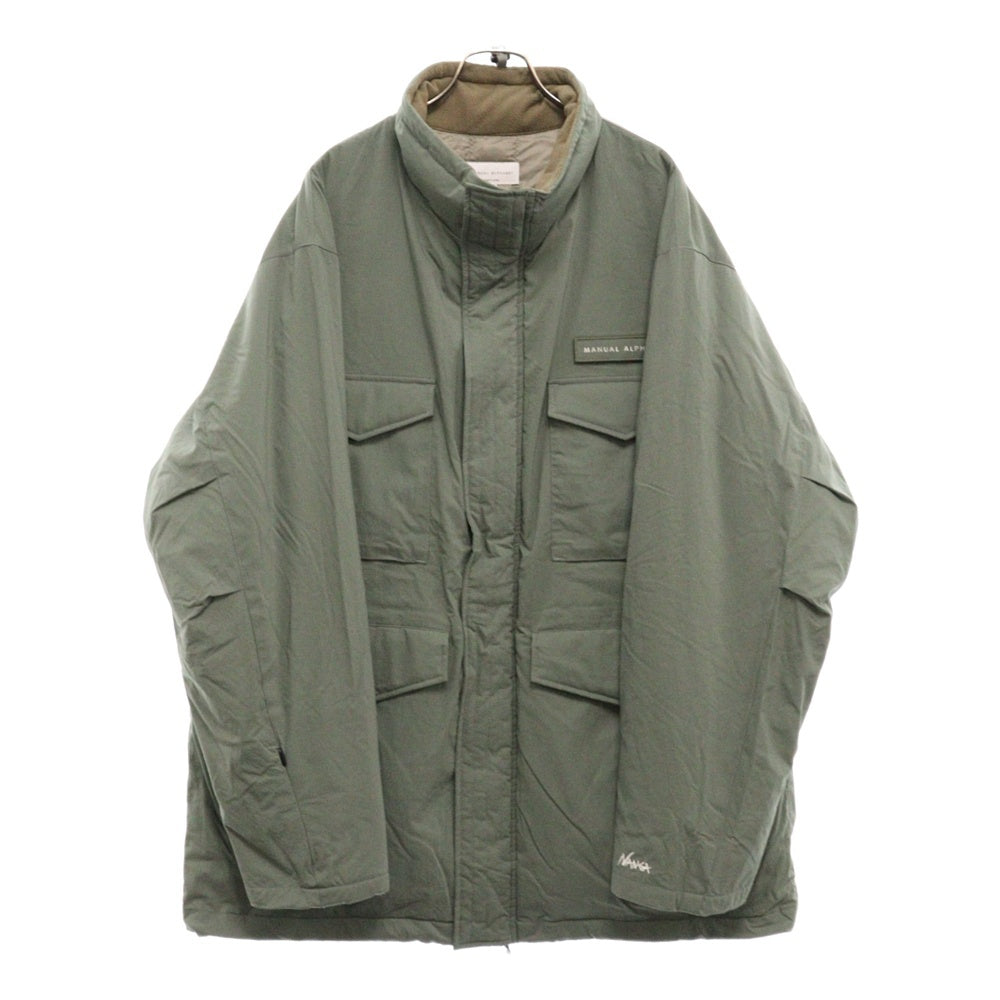 NANGA(ナンガ) ×MANUAL ALPHABET FIELD DOWN JACKET ×マニュアルアルファベット フィールドダウンジャケット MA-J-342 グレー