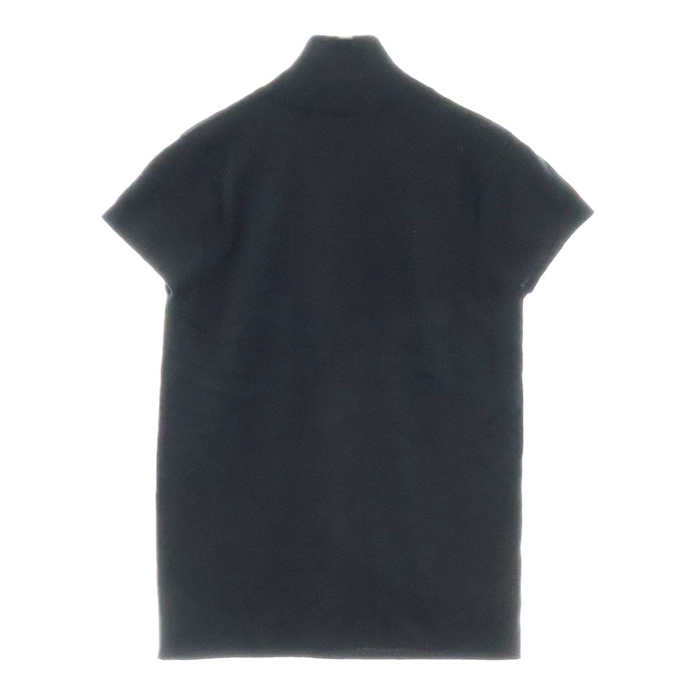 CHANEL(シャネル) ココマーク バッジ ハイネック カシミヤ 半袖ニット セーター ブラック レディース P26634V00007