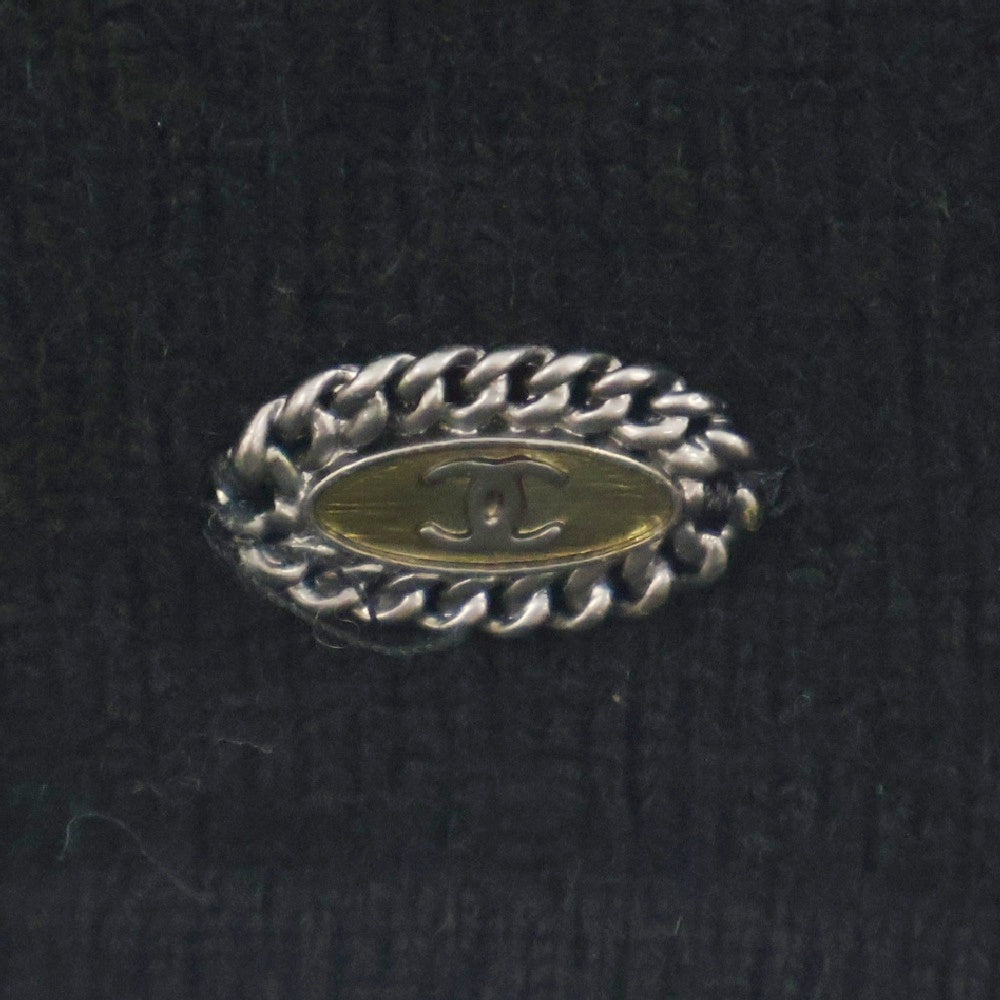 CHANEL(シャネル) ココマーク バッジ ハイネック カシミヤ 半袖ニット セーター ブラック レディース P26634V00007