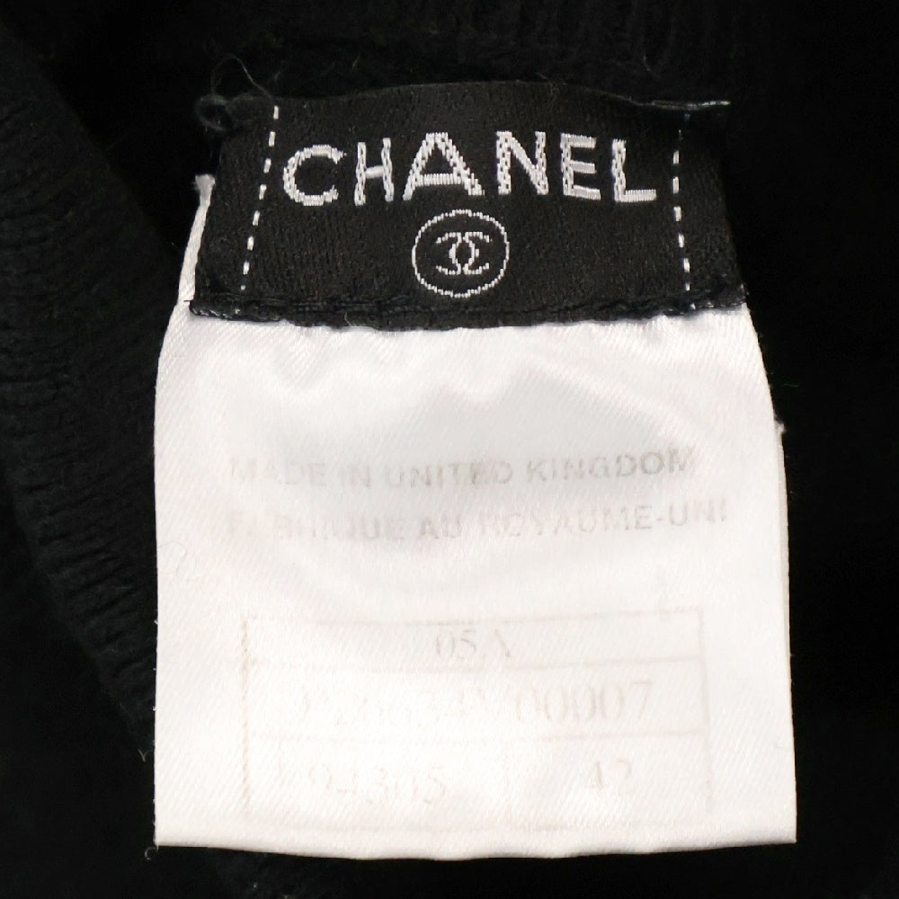 CHANEL(シャネル) ココマーク バッジ ハイネック カシミヤ 半袖ニット セーター ブラック レディース P26634V00007