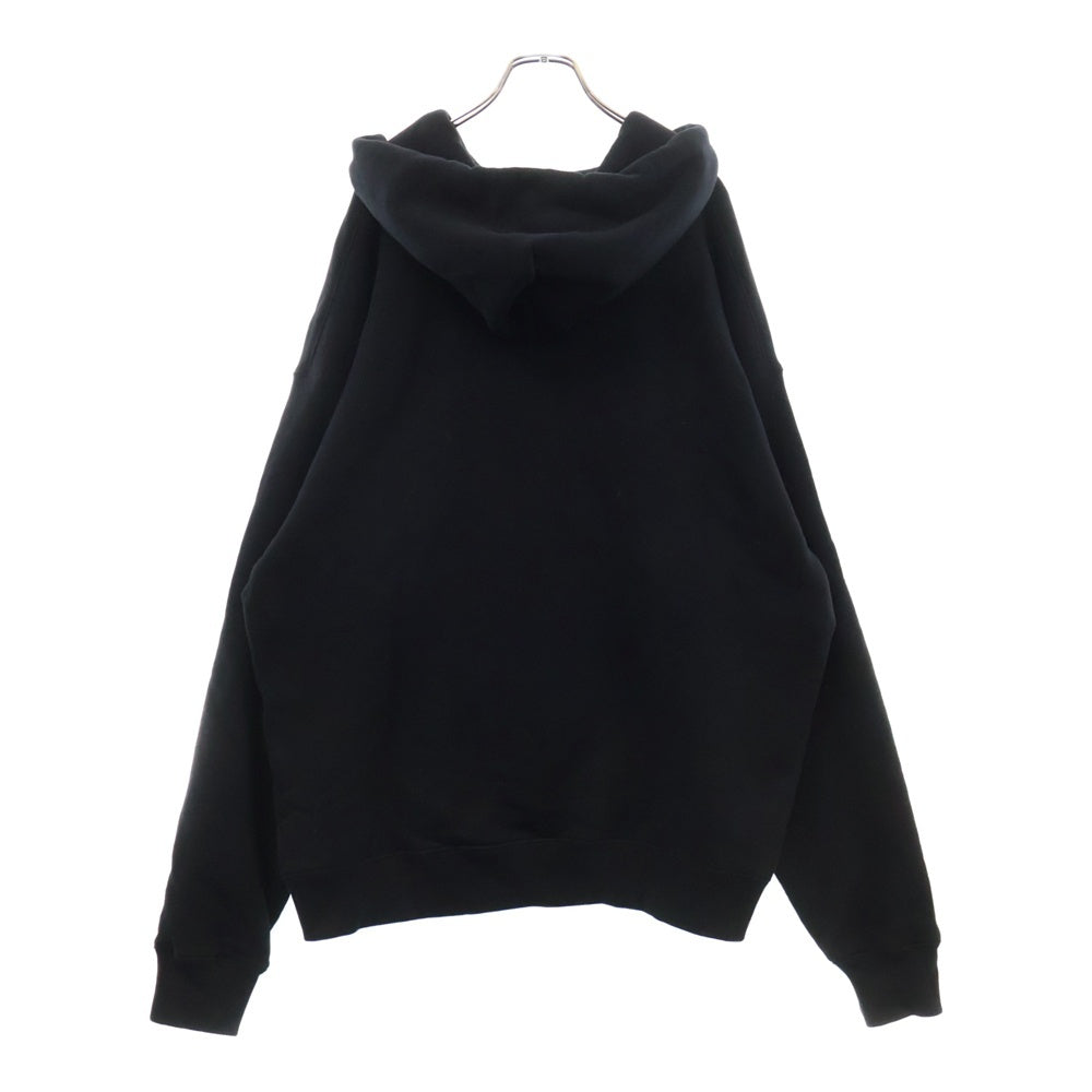 OFF-WHITE(オフホワイト) Logo Flocked Drawstring Hoodie ロゴ フロックドローストリングフーディ スウェットパーカー OMBB085F24FLE00M ブラック