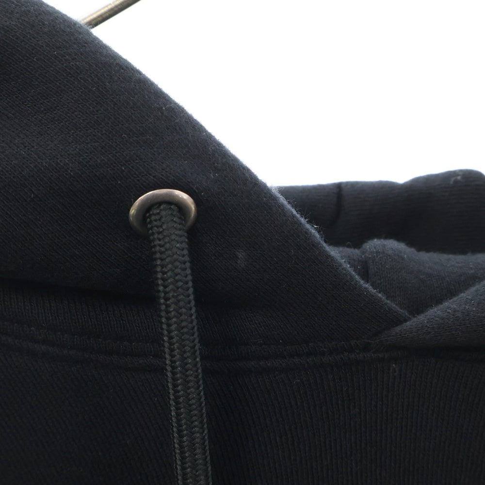 OFF-WHITE(オフホワイト) Logo Flocked Drawstring Hoodie ロゴ フロックドローストリングフーディ スウェットパーカー OMBB085F24FLE00M ブラック