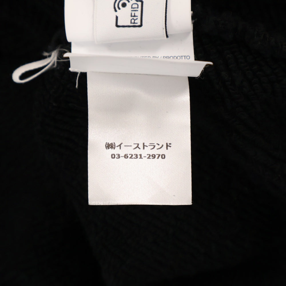 OFF-WHITE(オフホワイト) Logo Flocked Drawstring Hoodie ロゴ フロックドローストリングフーディ スウェットパーカー OMBB085F24FLE00M ブラック