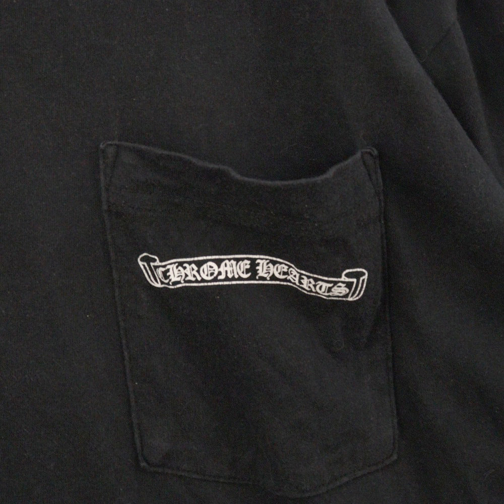 CHROME HEARTS(クロムハーツ) CH SCROLL LABEL FUCKYOU L/S TEE スクロールラベル ファックユー アームプリント長袖Tシャツ ブラック