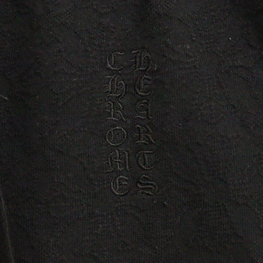 CHROME HEARTS(クロムハーツ) Y NOT SWT PNT ワイノット 総柄 ロゴ刺繍スウェットパンツ ブラック