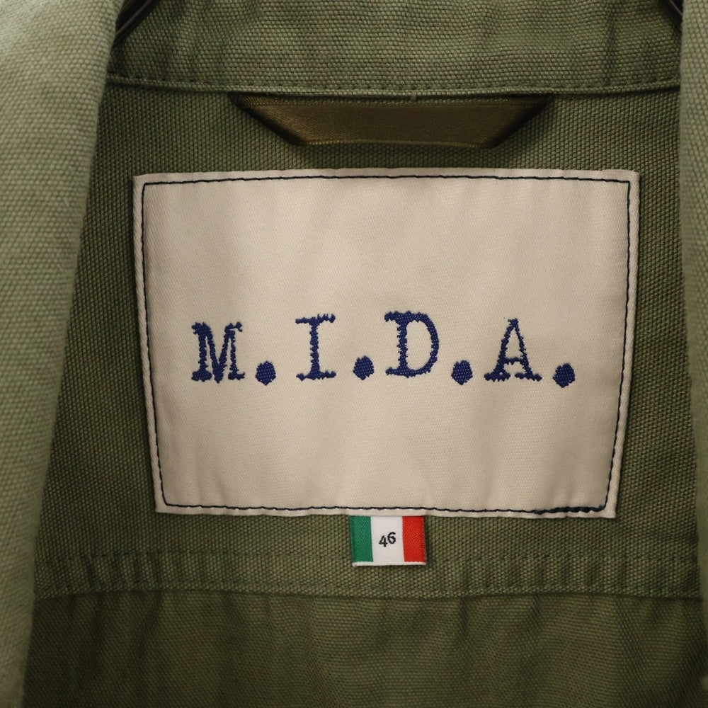 M.I.D.A.(ミダ) ミリタリーシャツジャケット M211210 カーキ