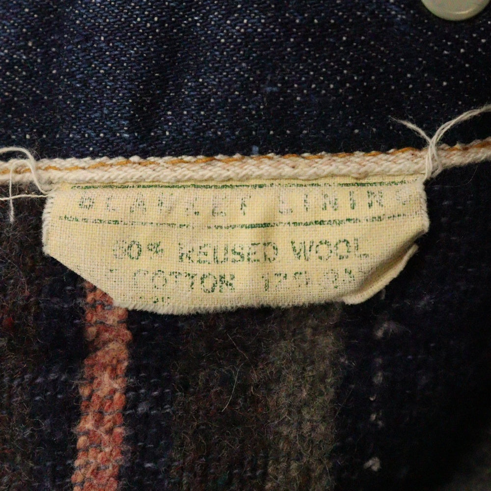 Levi's(リーバイス) 50's VINTAGE 517XX BIGE 2nd セカンド ブランケット裏地 デニムジャケット インディゴ ボタン裏17 両面タブ