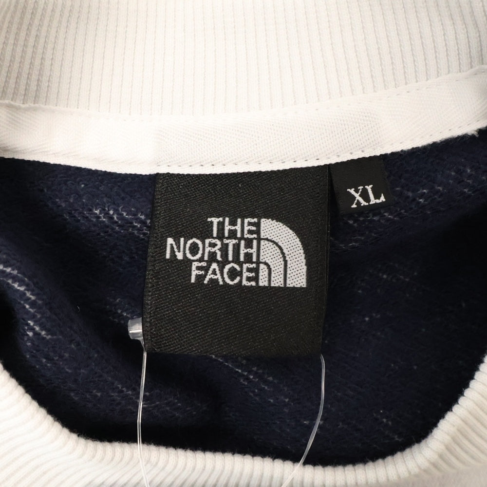 THE NORTH FACE(ザノースフェイス) Jacquard Half Dome Crew ジャカードハーフドームクルー ロゴ刺繍スウェットトレーナー NT62438 グレー
