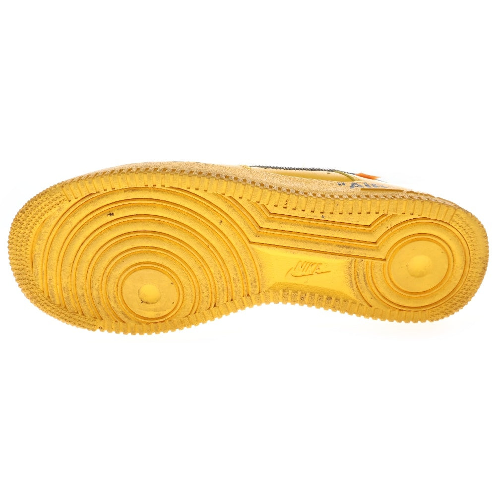 NIKE(ナイキ) ×OFF-WHITE AIR FORCE 1 LOW UNIVERSITY GOLD DD1876-700 オフホワイト エアフォース1 ユニバーシティゴールド ローカットスニーカー イエロー US8.5/26.5cm