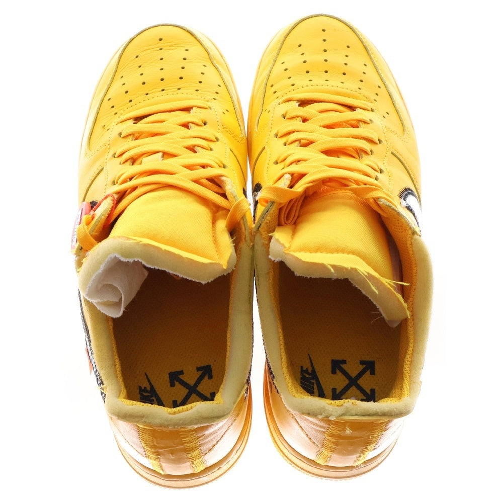 NIKE(ナイキ) ×OFF-WHITE AIR FORCE 1 LOW UNIVERSITY GOLD DD1876-700 オフホワイト エアフォース1 ユニバーシティゴールド ローカットスニーカー イエロー US8.5/26.5cm