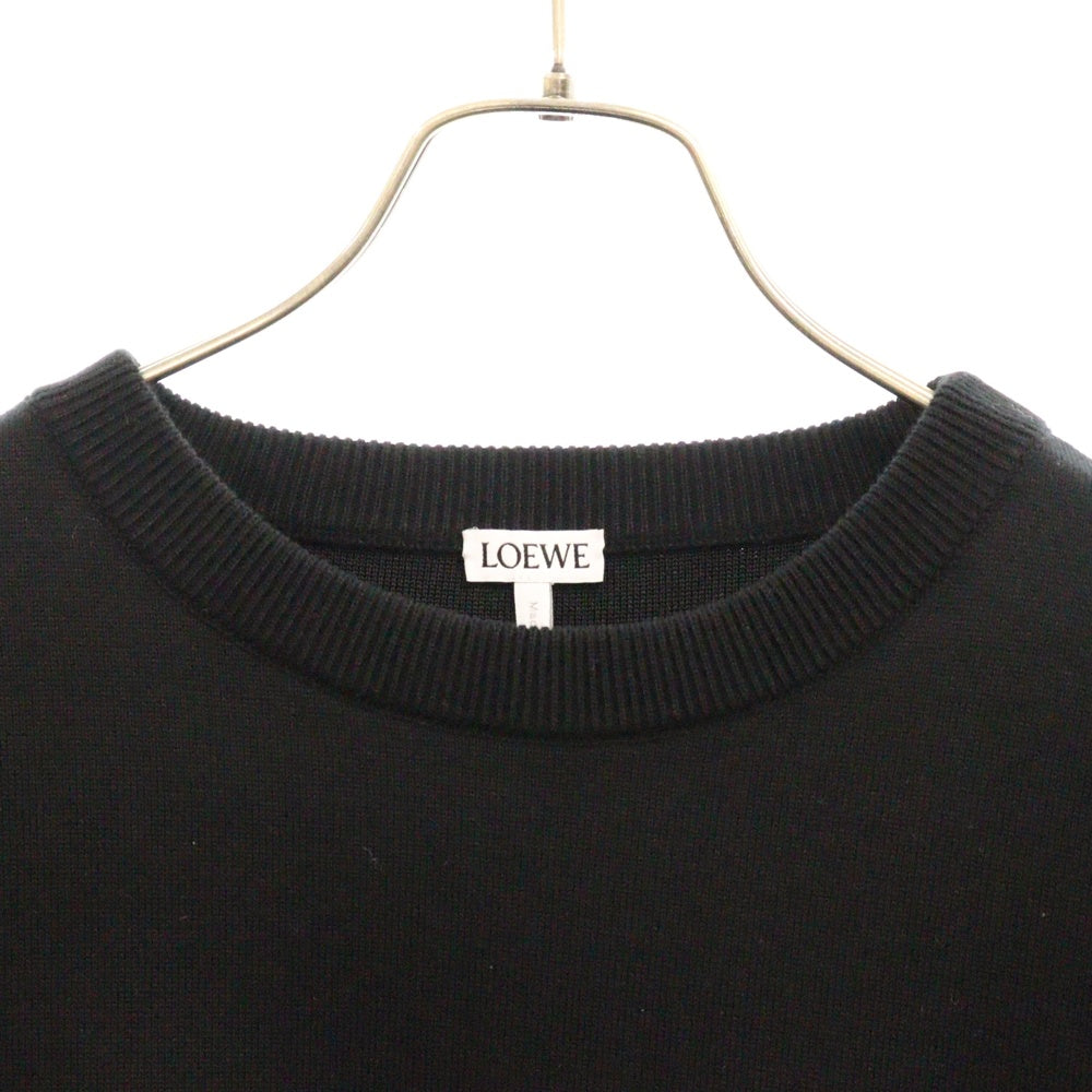 LOEWE(ロエベ) ANAGRAM POCKET SWEATER H526Y14KDK アナグラム クルーネック ニット セーター ブラック
