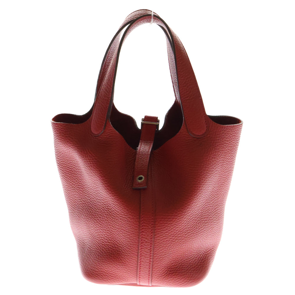 HERMES(エルメス) ピコタンロック PM トリヨンモーリス ハンドバッグ シルバー金具 C刻印 2018年製 レッド