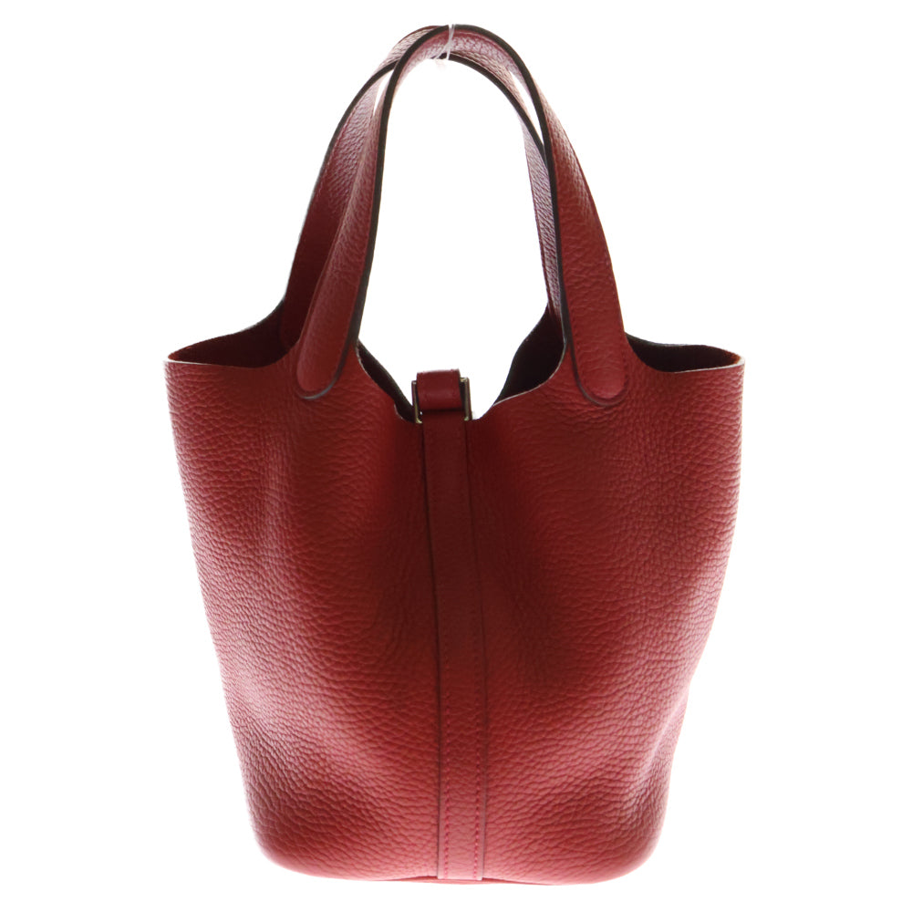 HERMES(エルメス) ピコタンロック PM トリヨンモーリス ハンドバッグ シルバー金具 C刻印 2018年製 レッド