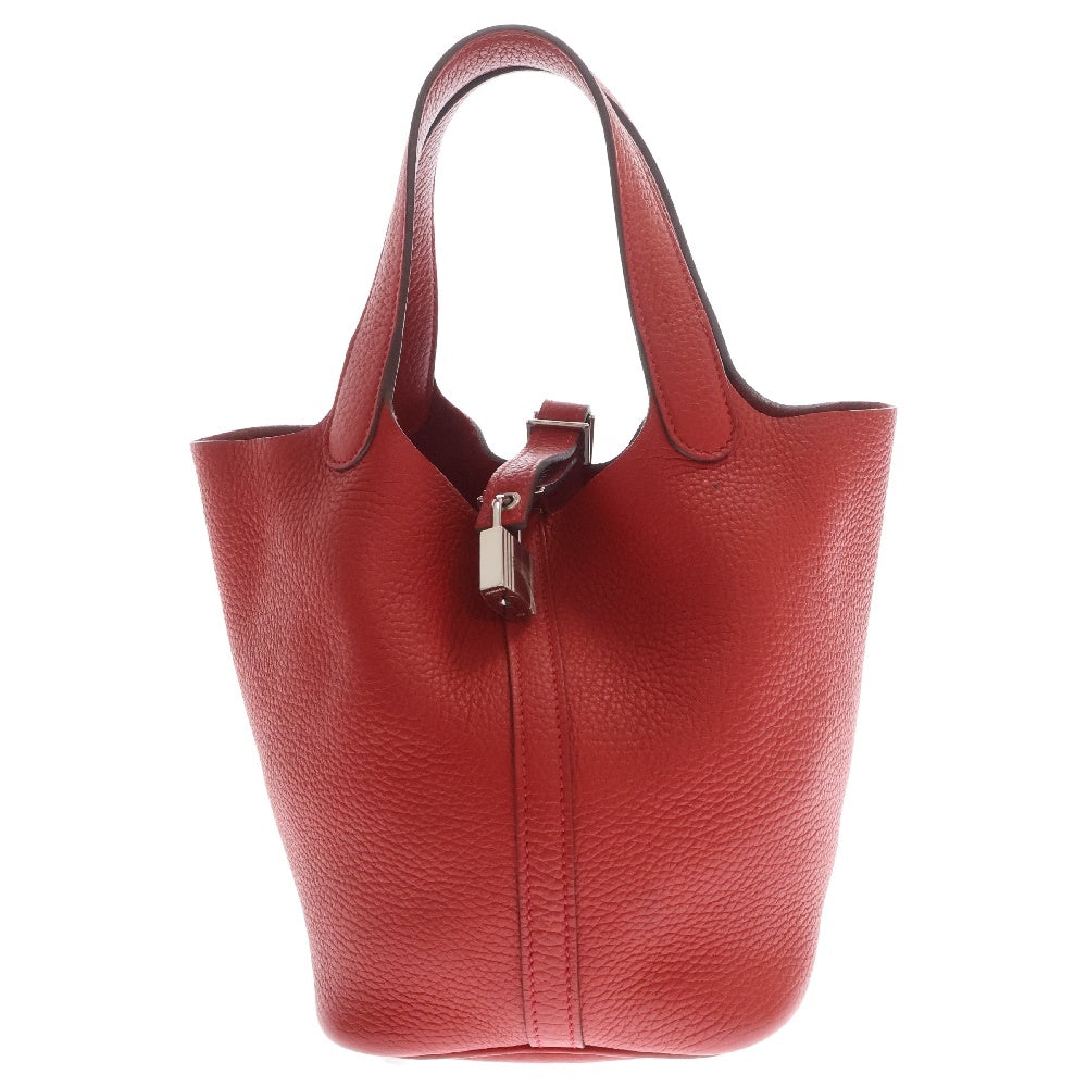 HERMES(エルメス) ピコタンロック PM トリヨンモーリス ハンドバッグ シルバー金具 C刻印 2018年製 レッド