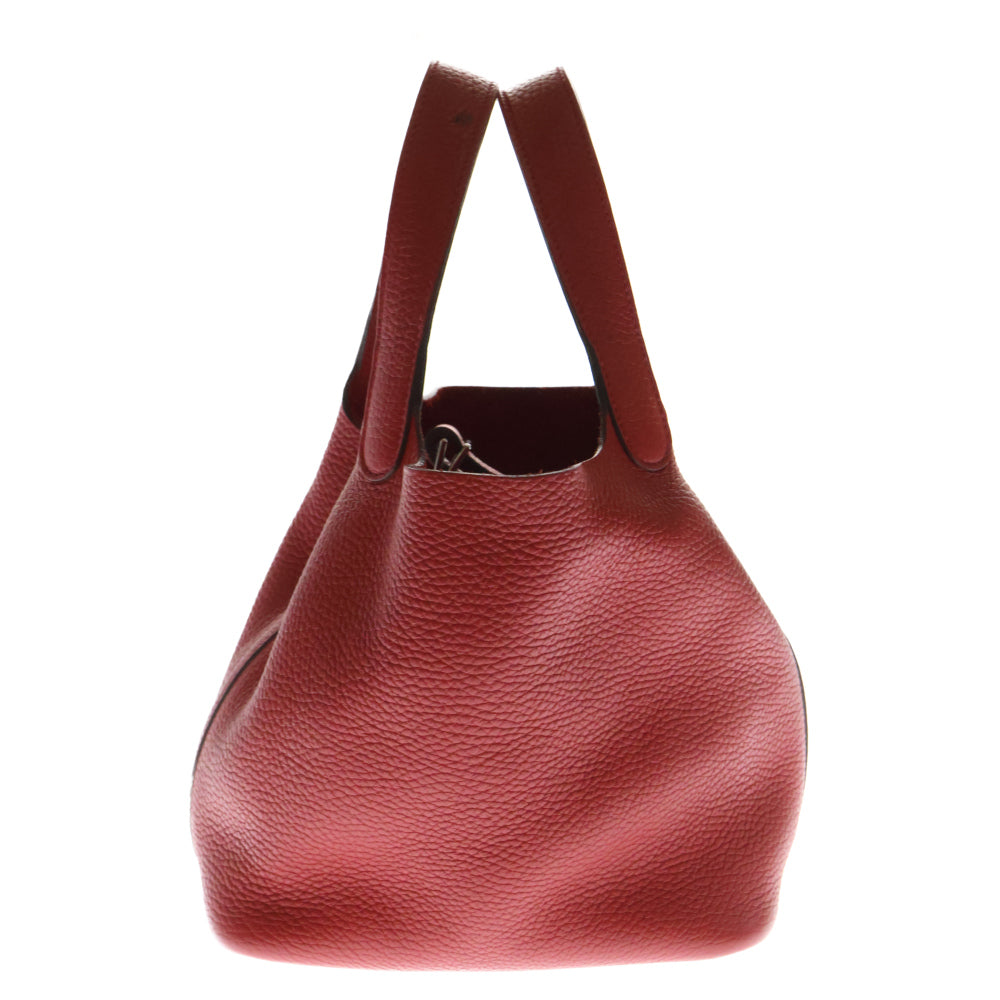 HERMES(エルメス) ピコタンロック PM トリヨンモーリス ハンドバッグ シルバー金具 C刻印 2018年製 レッド