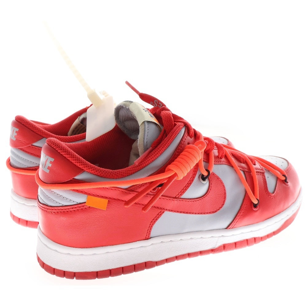NIKE(ナイキ) ×OFF WHITE DUNK LOW LTHR/OW CT0856-600 オフホワイト ダンク ローカットスニーカー レッド/グレー US8.5/26.5cm