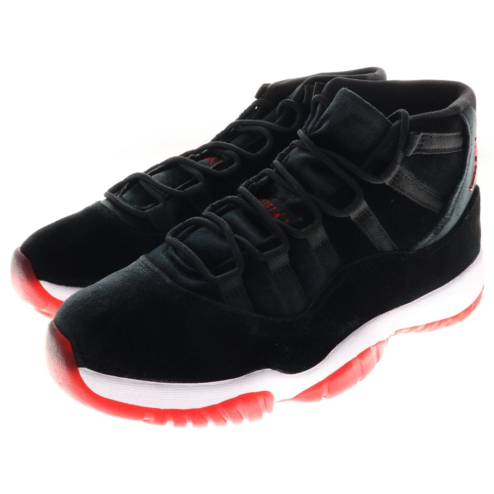 NIKE(ナイキ) WMNS AIR JORDAN 11 BRED VELVET DB5457-061 ウィメンズ エアジョーダン11 ブレッド ベルベット ハイカットスニーカー ブラック US10/27.0cm