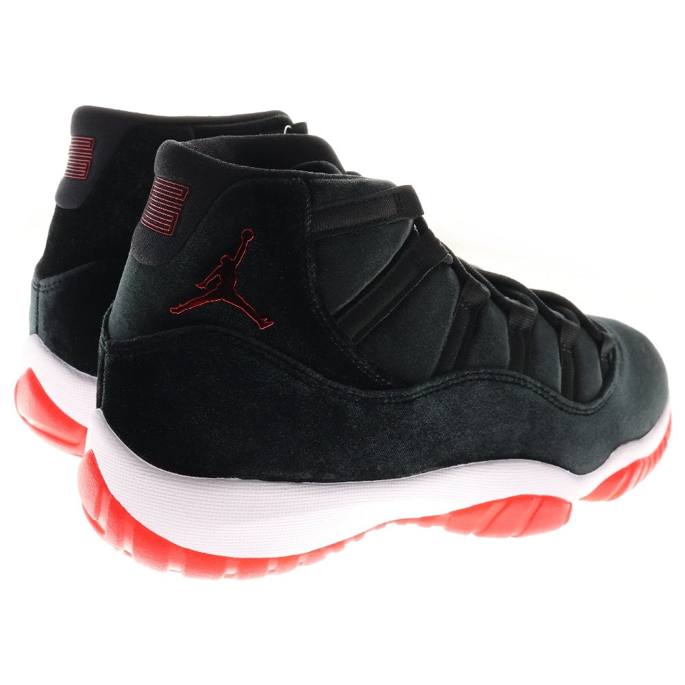 NIKE(ナイキ) WMNS AIR JORDAN 11 BRED VELVET DB5457-061 ウィメンズ エアジョーダン11 ブレッド ベルベット ハイカットスニーカー ブラック US10/27.0cm