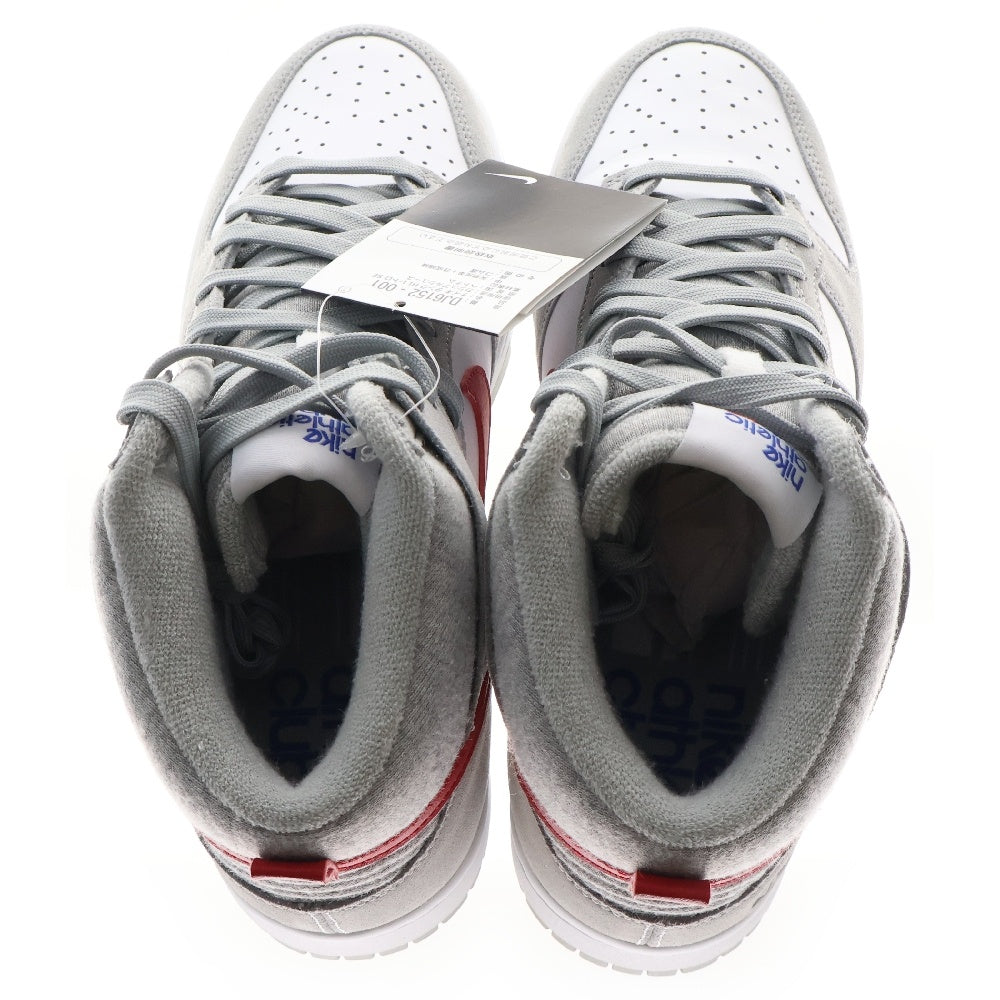 NIKE(ナイキ) DUNK HI RETRO SE DJ6152-001 ダンク ハイカットスニーカー グレー/レッド US8.5/26.5cm