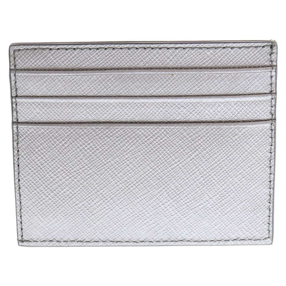 PRADA(プラダ) ロゴプレート レザーカードケース 1MC223 シルバー