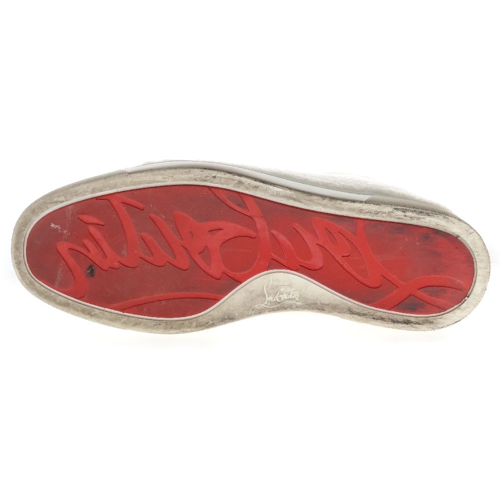 CHRISTIAN LOUBOUTIN(クリスチャンルブタン) RANTUS ORLATO FLAT ボア フリース ハイカットスニーカー ホワイト