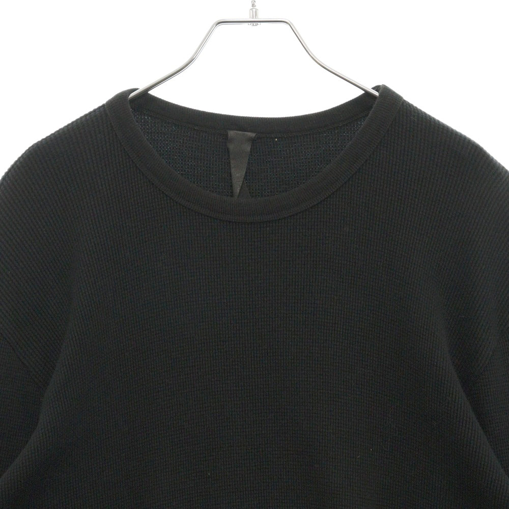 CHROME HEARTS(クロムハーツ) Y NOT Cross Ptchs Thermal Crew L/S Tee ワイノット クロスパッチ サーマル長袖Tシャツ ブラック