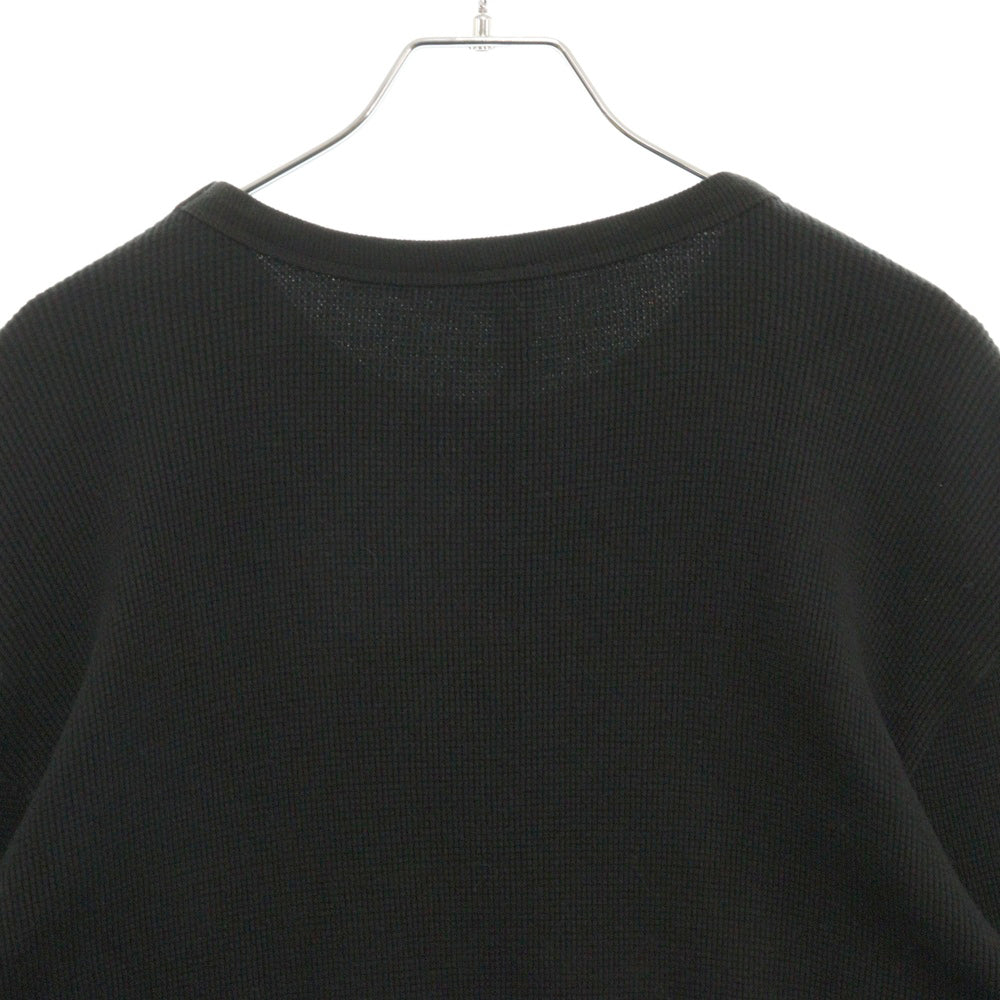 CHROME HEARTS(クロムハーツ) Y NOT Cross Ptchs Thermal Crew L/S Tee ワイノット クロスパッチ サーマル長袖Tシャツ ブラック