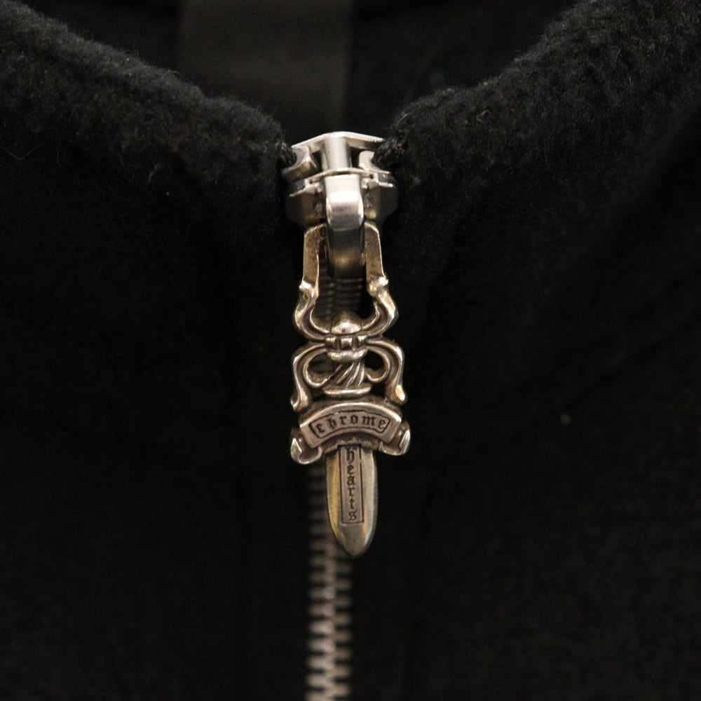 CHROME HEARTS(クロムハーツ) YKT U TARDY SWEEP HLF ZIP ダガーハーフジップフリースブルゾン ブラック
