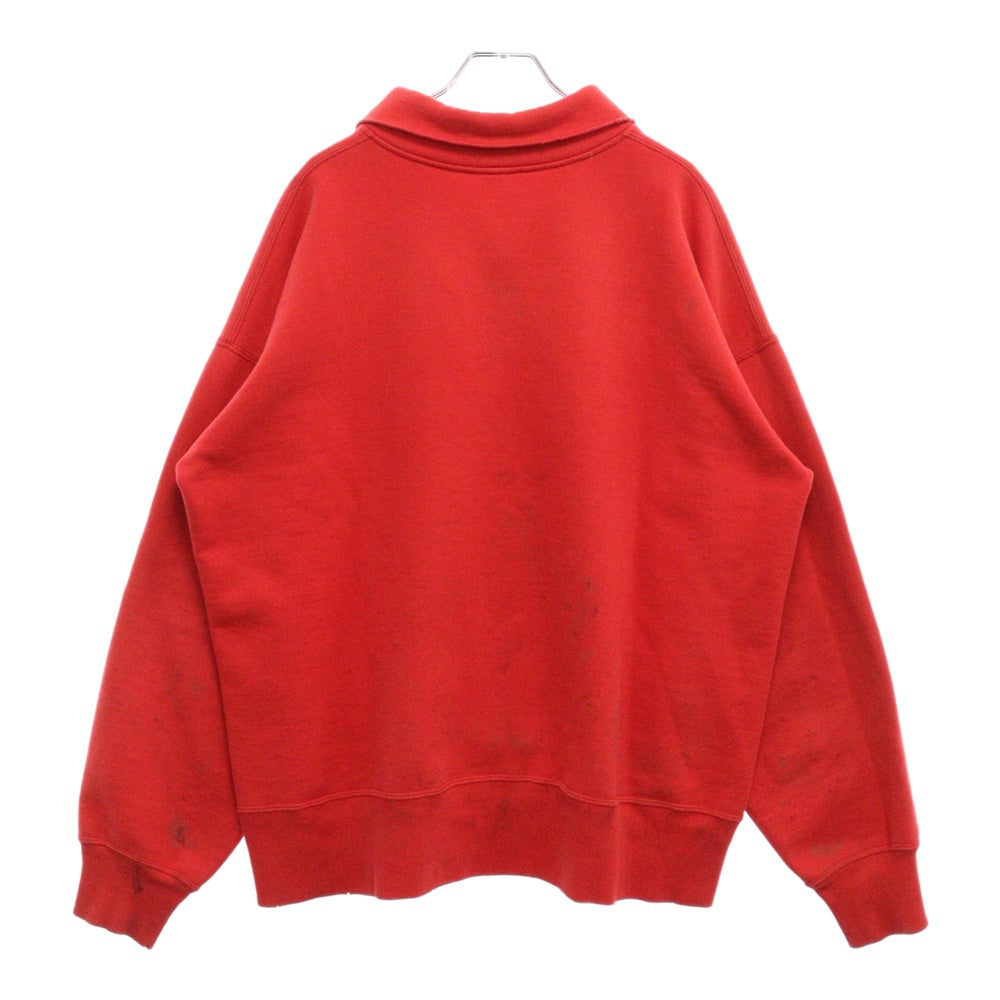 SAINT MICHAEL(セントマイケル) 24SS HALF ZIP SWEAT SM-YS8-0000-033 ハーフジップスウェットトレーナー レッド