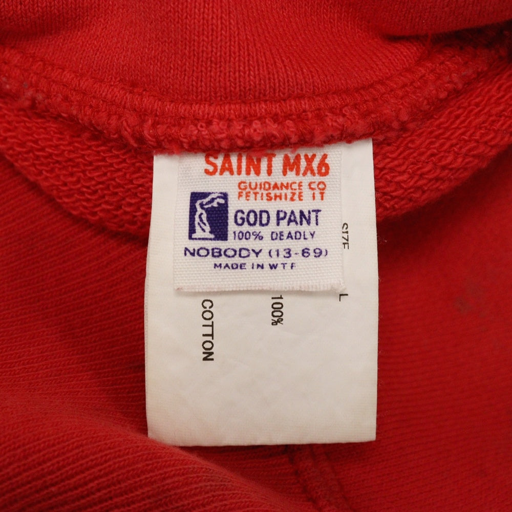 SAINT MICHAEL(セントマイケル) 24SS HALF ZIP SWEAT SM-YS8-0000-033 ハーフジップスウェットトレーナー レッド