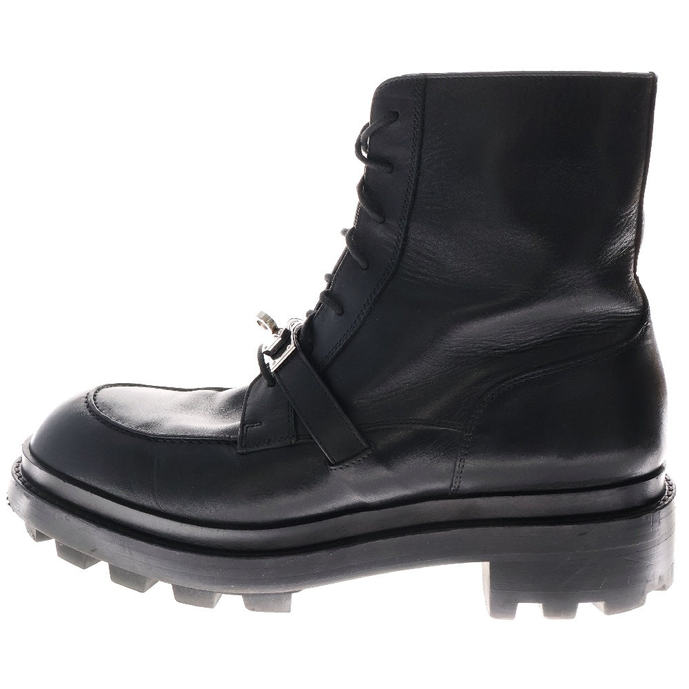 HERMES(エルメス) Funk ファンク ケリーベルト レースアップレザーアンクルブーツ ブラック