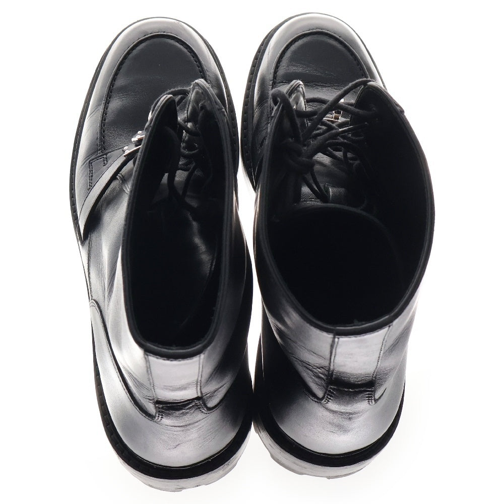 HERMES(エルメス) Funk ファンク ケリーベルト レースアップレザーアンクルブーツ ブラック