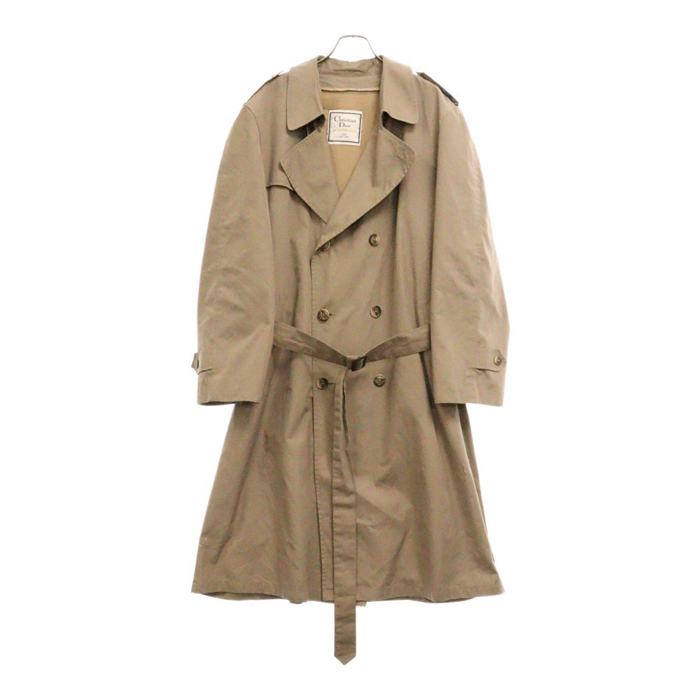 Christian Dior(クリスチャンディオール) 80s ダブル ベルテッド ライナー付きトレンチコート ベージュ