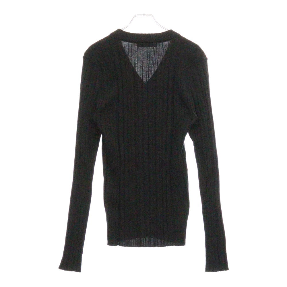 DOLCE & GABBANA(ドルチェアンドガッバーナ) Vネックハイゲージニットセーター GX443T JAVKY ブラック