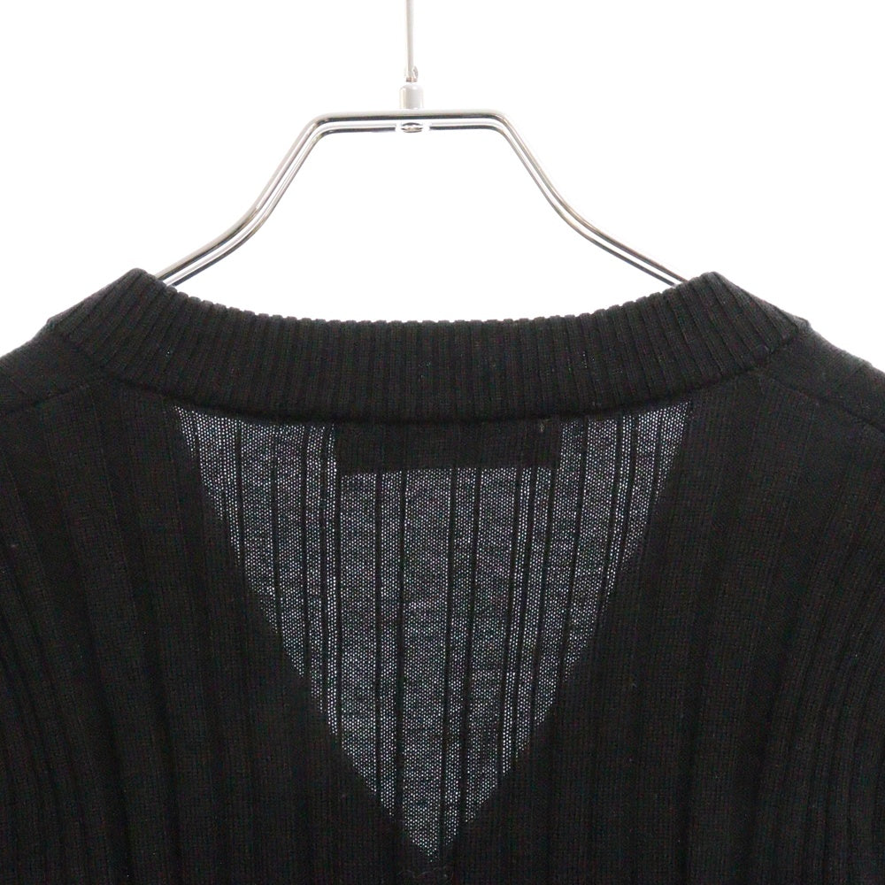 DOLCE & GABBANA(ドルチェアンドガッバーナ) Vネックハイゲージニットセーター GX443T JAVKY ブラック