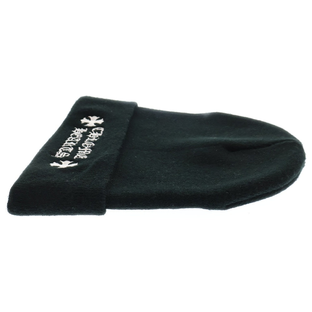 CHROME HEARTS(クロムハーツ) WOOL WATCH CAP ウールワッチキャップ ロゴ刺繍 アクリルビーニー ニットキャップ 帽子 ブラック