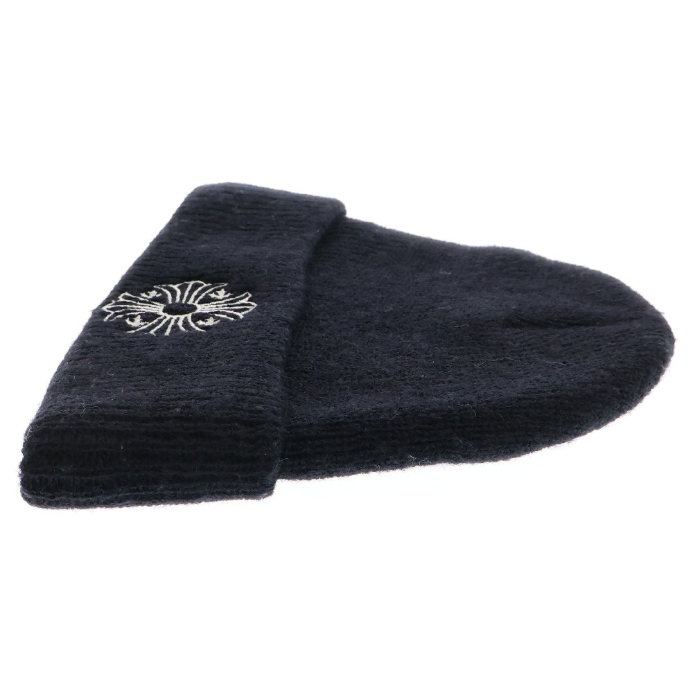 CHROME HEARTS(クロムハーツ) WOOL WATCH CAP ウールワッチキャップ CHプラス刺繍 アクリルビーニー ニットキャップ 帽子 ブラック