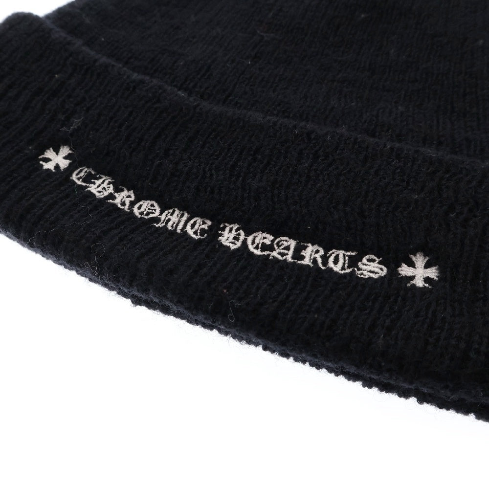 CHROME HEARTS(クロムハーツ) WOOL WATCH CAP ウールワッチキャップ CHプラス刺繍 アクリルビーニー ニットキャップ 帽子 ブラック
