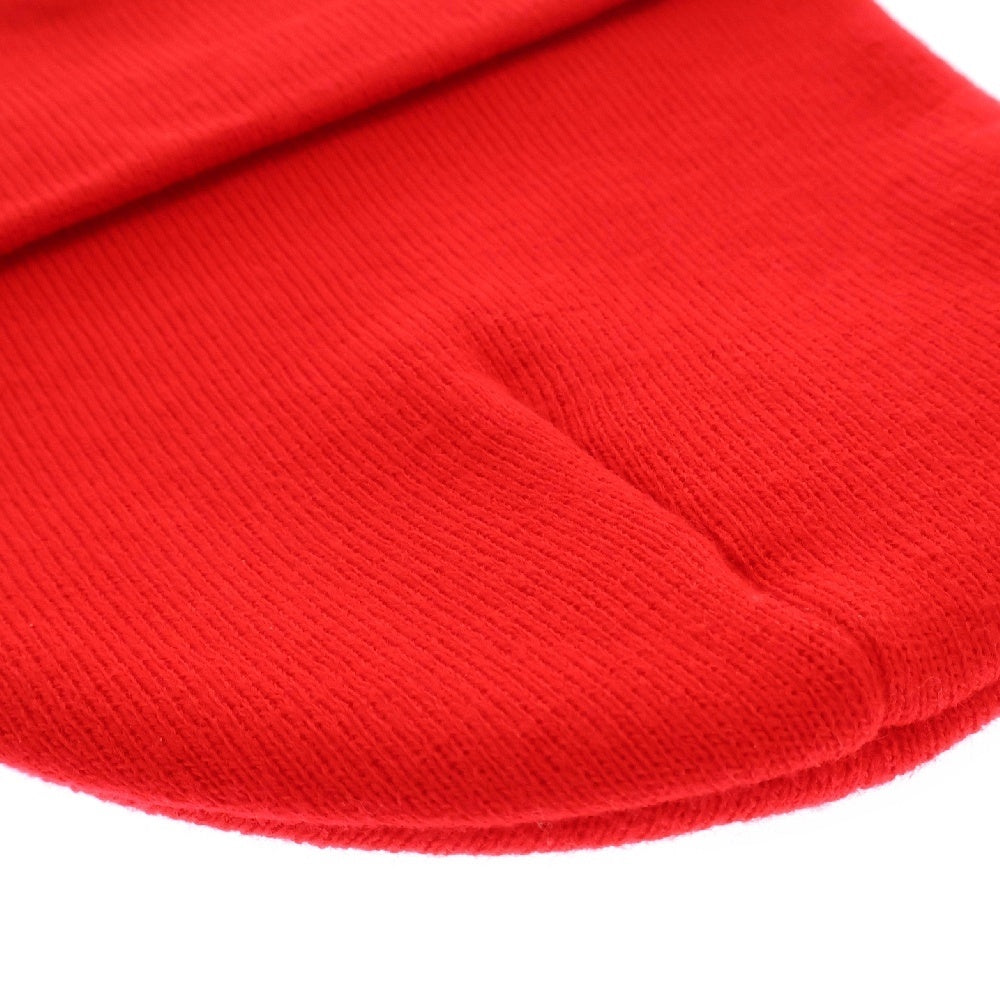 CHROME HEARTS(クロムハーツ) WOOL WATCH CAP ウールワッチキャップ ロゴ刺繍 アクリルビーニー ニットキャップ 帽子 レッド