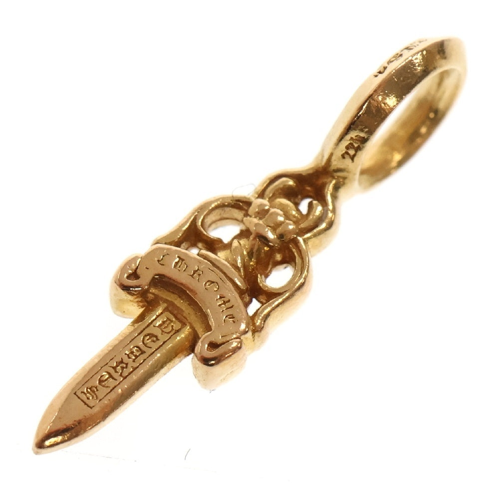 CHROME HEARTS(クロムハーツ) 22K STACK DAGGER V2 ダガースタックチャーム ゴールドネックレストップ