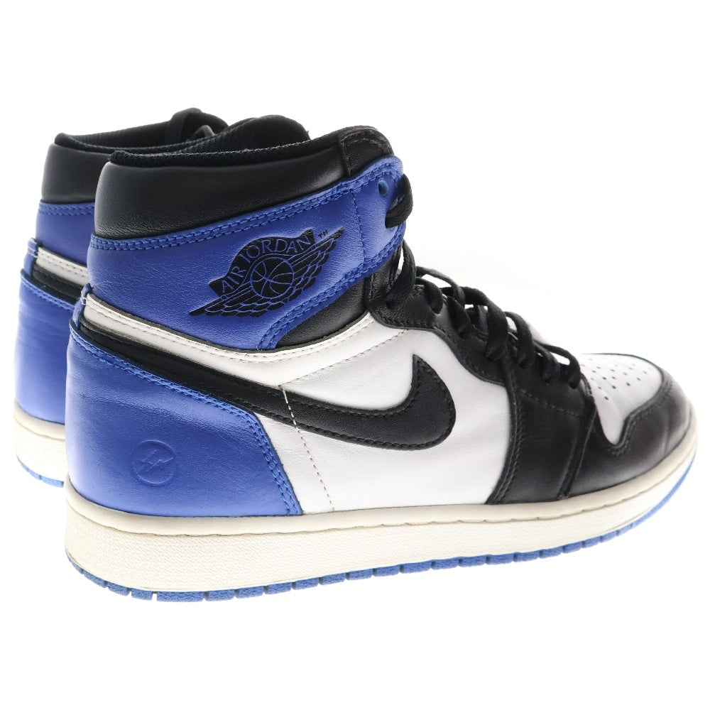 NIKE(ナイキ) ×fragment design RETRO HIGH OG 716371-040 フラグメントデザイン エアジョーダン1 レトロ ハイカットスニーカー ブラック/ブルー US9/27.0cm