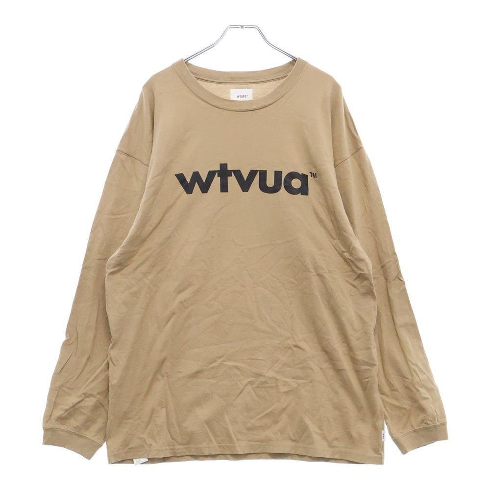 WTAPS(ダブルタップス) WTVUA URBAN TERRITORY プリント クルーネック 長袖Tシャツ カットソー ブラウン